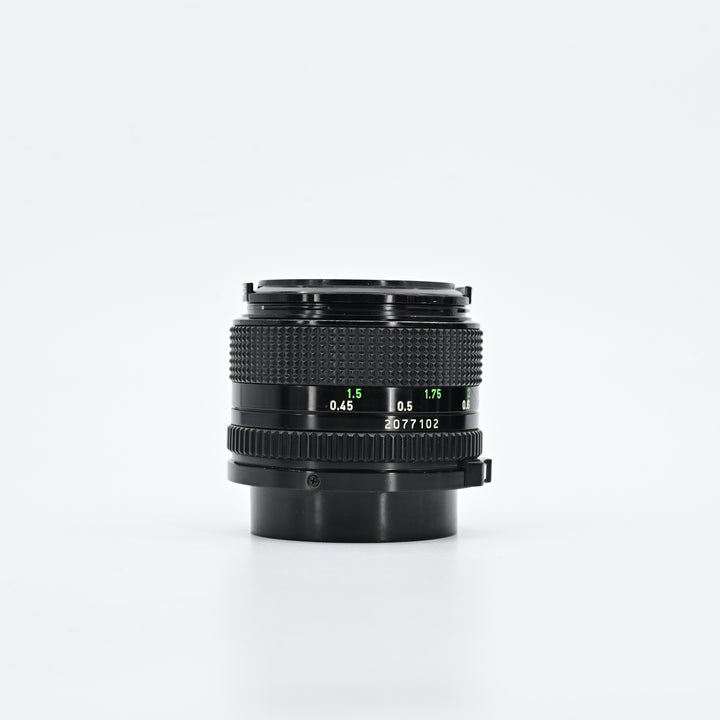 Canon AE-1P + Focal MC Auto 28/2.8 Lens + FD 50mm F1.4 Lens