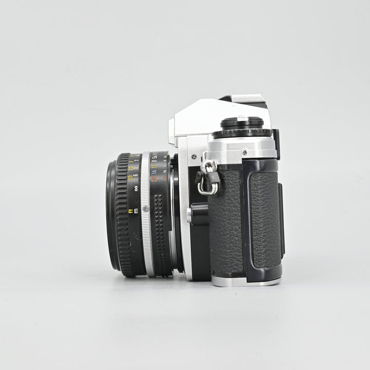 Nikon FG20 + Series E 50mm F1.8 Lens (With Half Case)