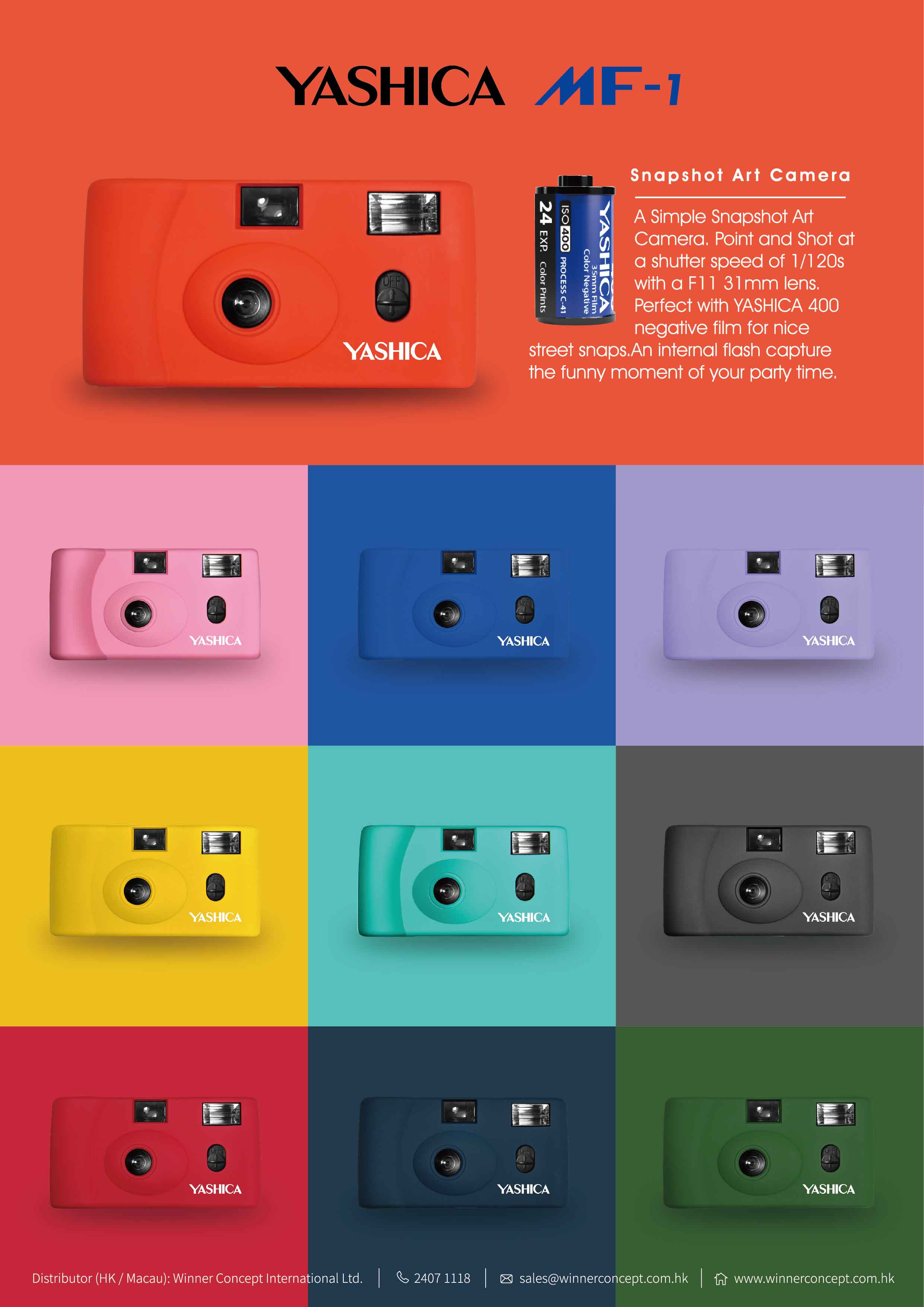 現貨] AgfaPhoto Reusable Analoge Foto Film Camera 可重用式菲林相機優惠價$269