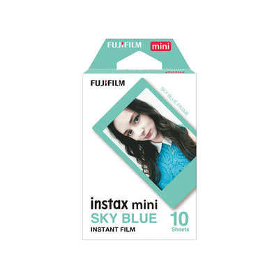 Fujifilm INSTAX Mini Instant Film (10 Exposures, Sky Blue Frame)