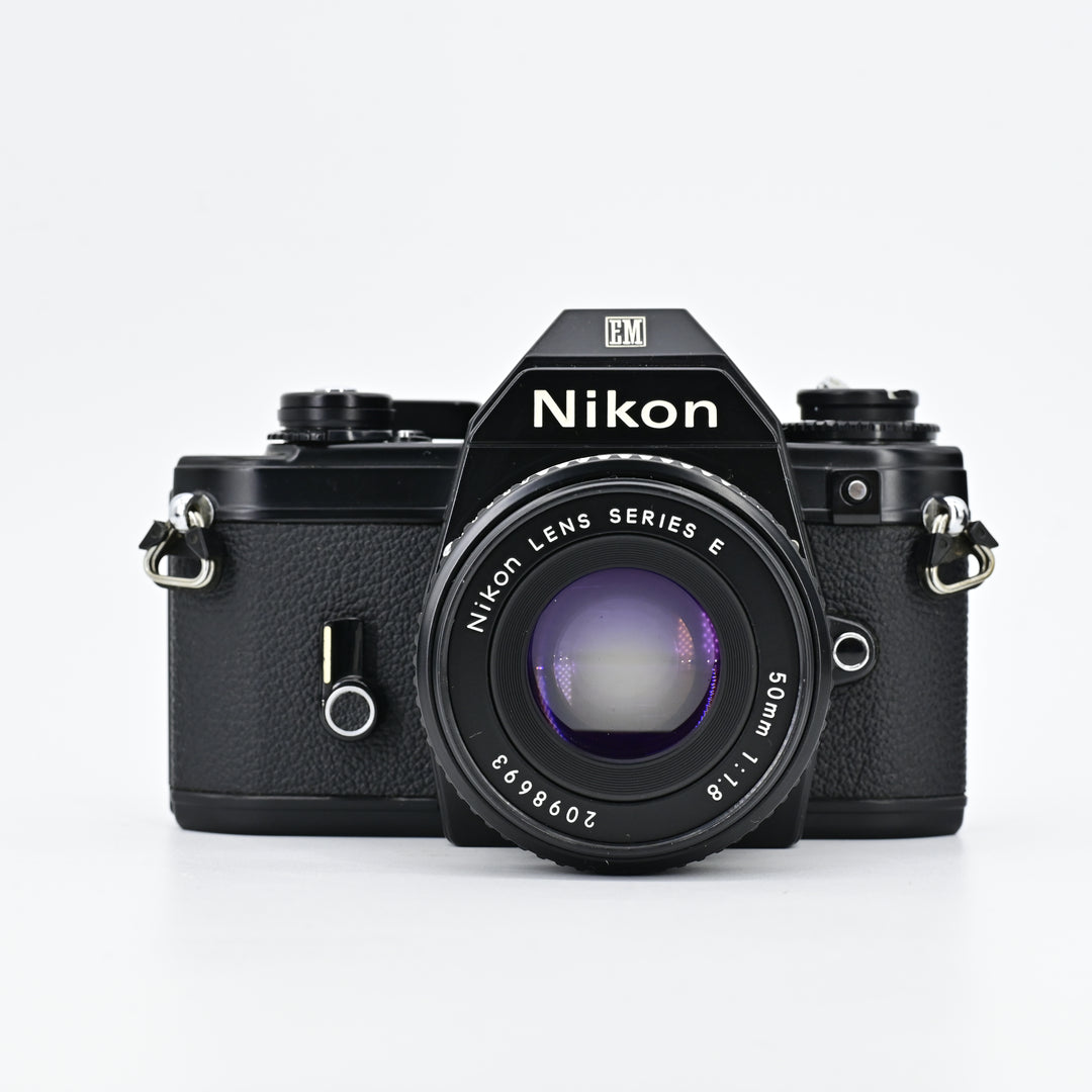 Nikon EM Black + Series E 50mm F1.8 Lens