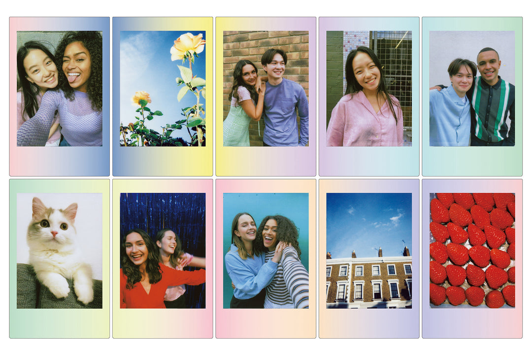 Fujifilm INSTAX Mini Instant Film (10 Exposures, Macaron Frame)