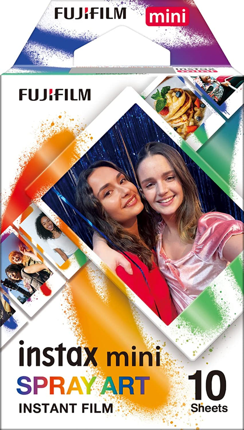 Fujifilm INSTAX Mini Instant Film (10 Exposures, Spray Art Frame)