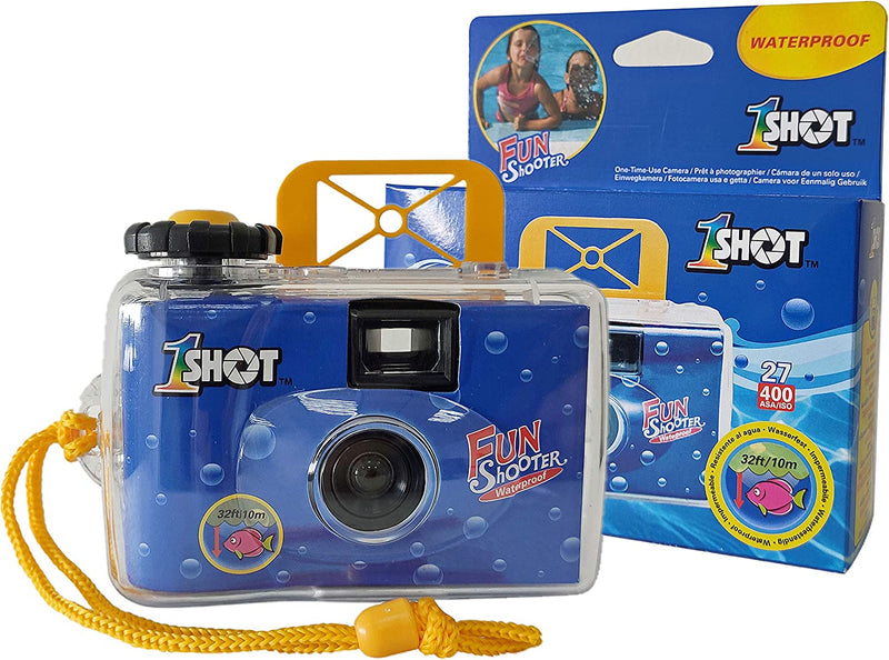 1Shot Fun Shooter Single Use Waterproof Camera 27Exp,ISO400