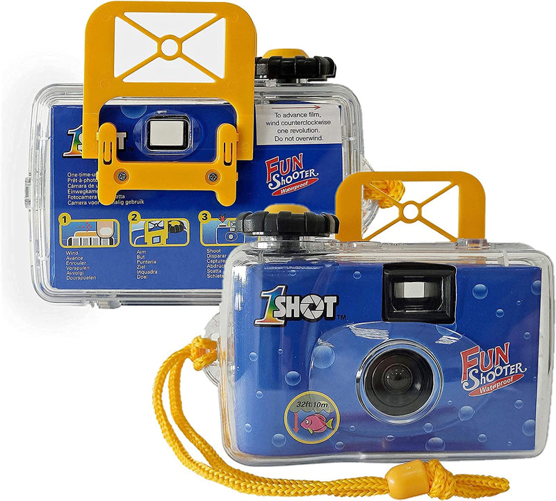 1Shot Fun Shooter Single Use Waterproof Camera 27Exp,ISO400