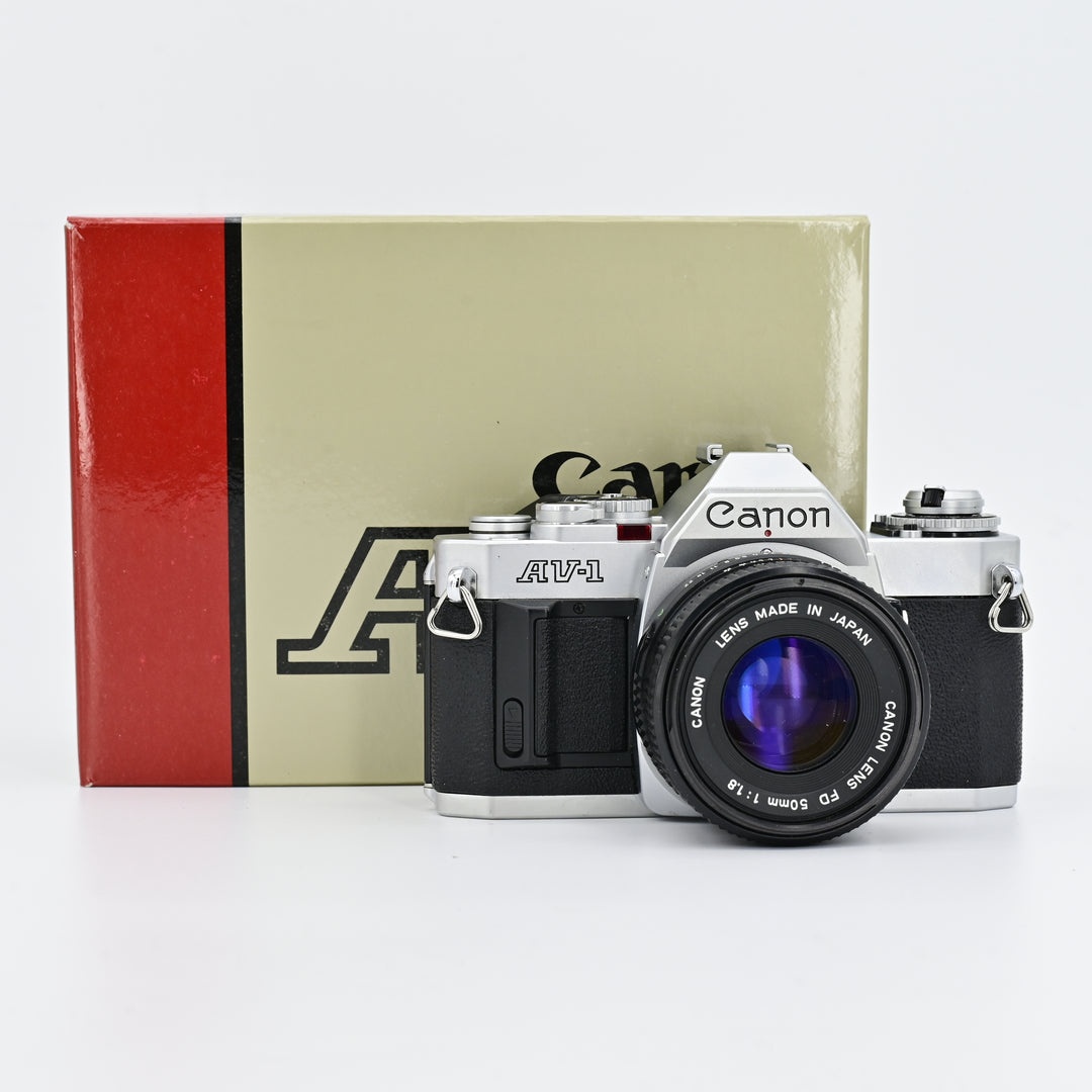 Canon AV1 + FD 50mm F1.8 Lens with Box