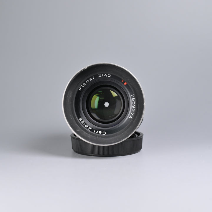 Contax Planar 45mm F2 Lens (with hood).