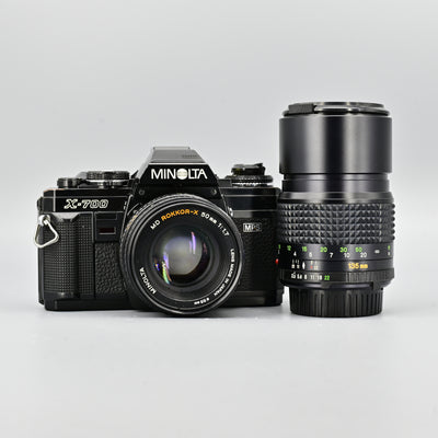 Minolta X700  + MD 50mm F1.7 Lens + MD 135mm F3.5 Lens