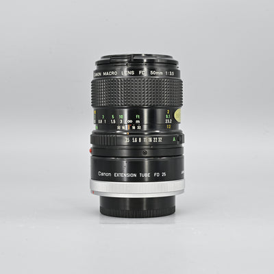 Canon Macro FD 50mm F3.5 Lens + Extension Tube FD 25