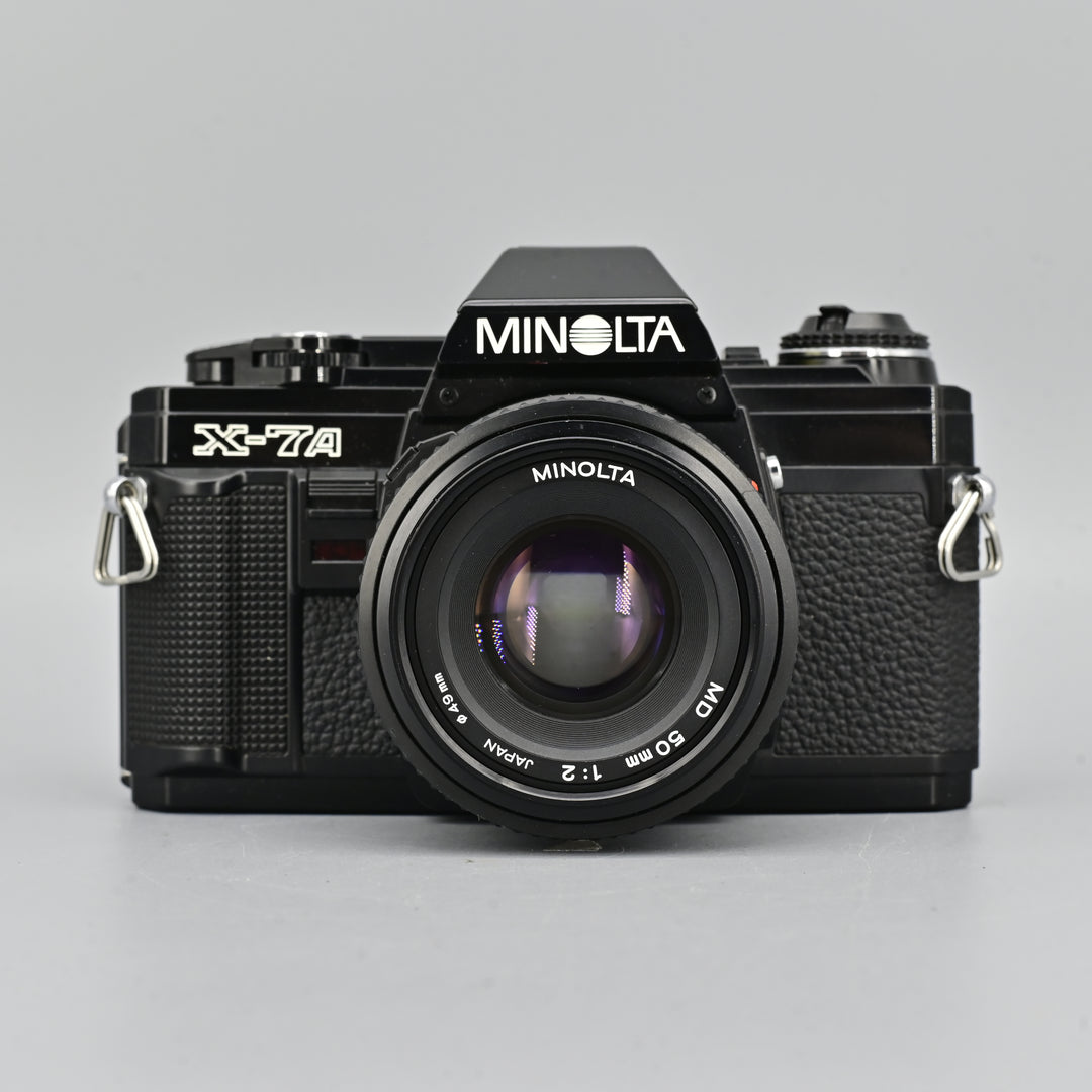 Minolta X7A Black + MD 50mm F2 Lens