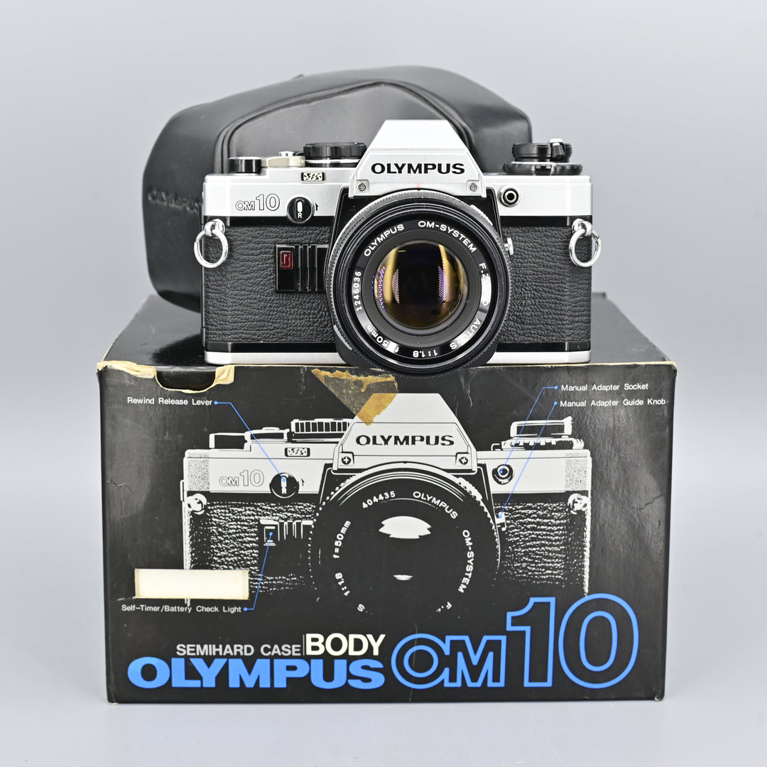 Olympus OM10 + Auto-S 50mm F1.8 Lens (with Box)