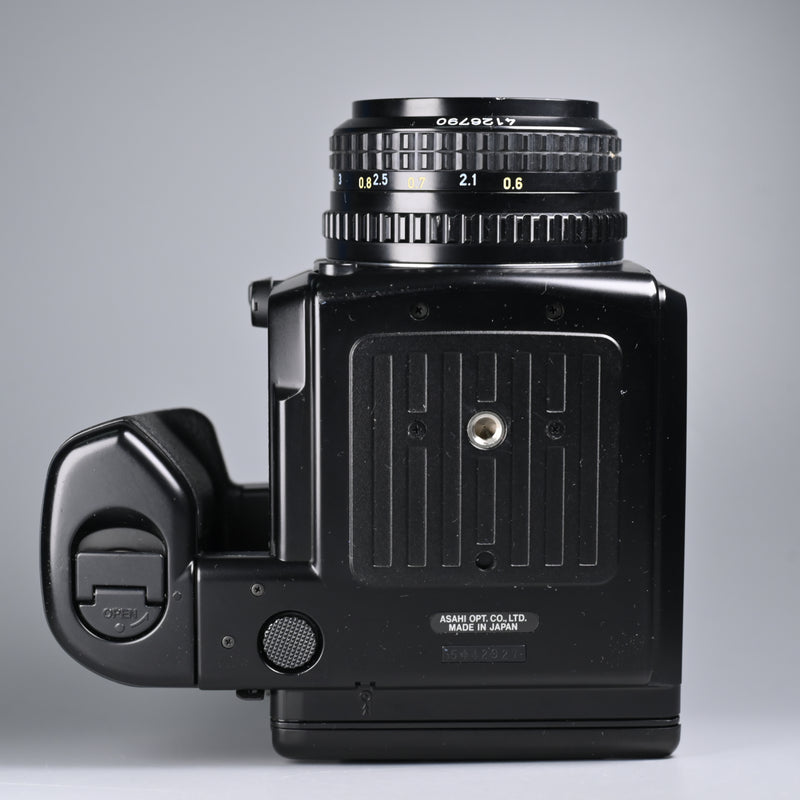 Pentax 645N + SMC Pentax-A 75mm F2.8 Lens.