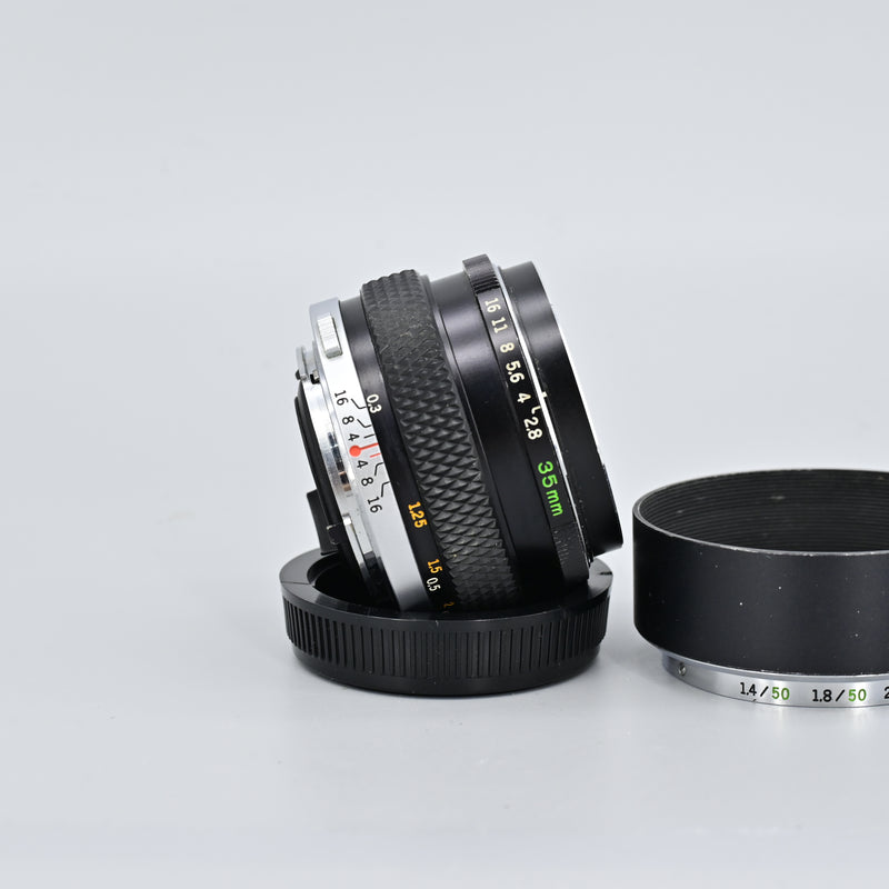 Olympus OM 35mm F2.8 Lens.
