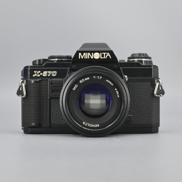 Minolta X570 Black + MD 50mm F1.7 Lens (Box Set)