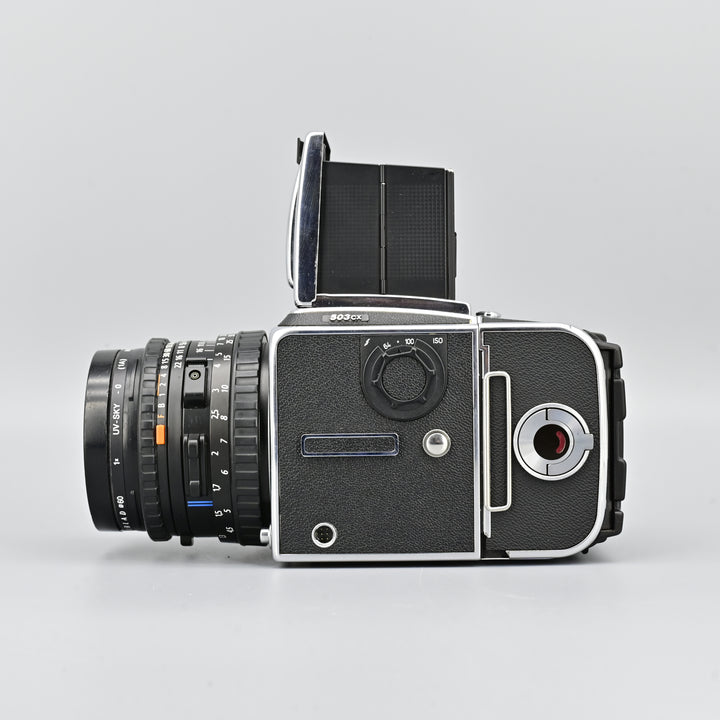 Hasselblad 503CX + CFE80mm F2.8T* + A24 film magazine.