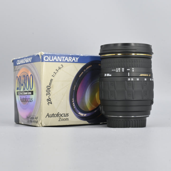 Quantaray 28-300mm F3.5-6.3 For Canon EF Mount (Box Set)