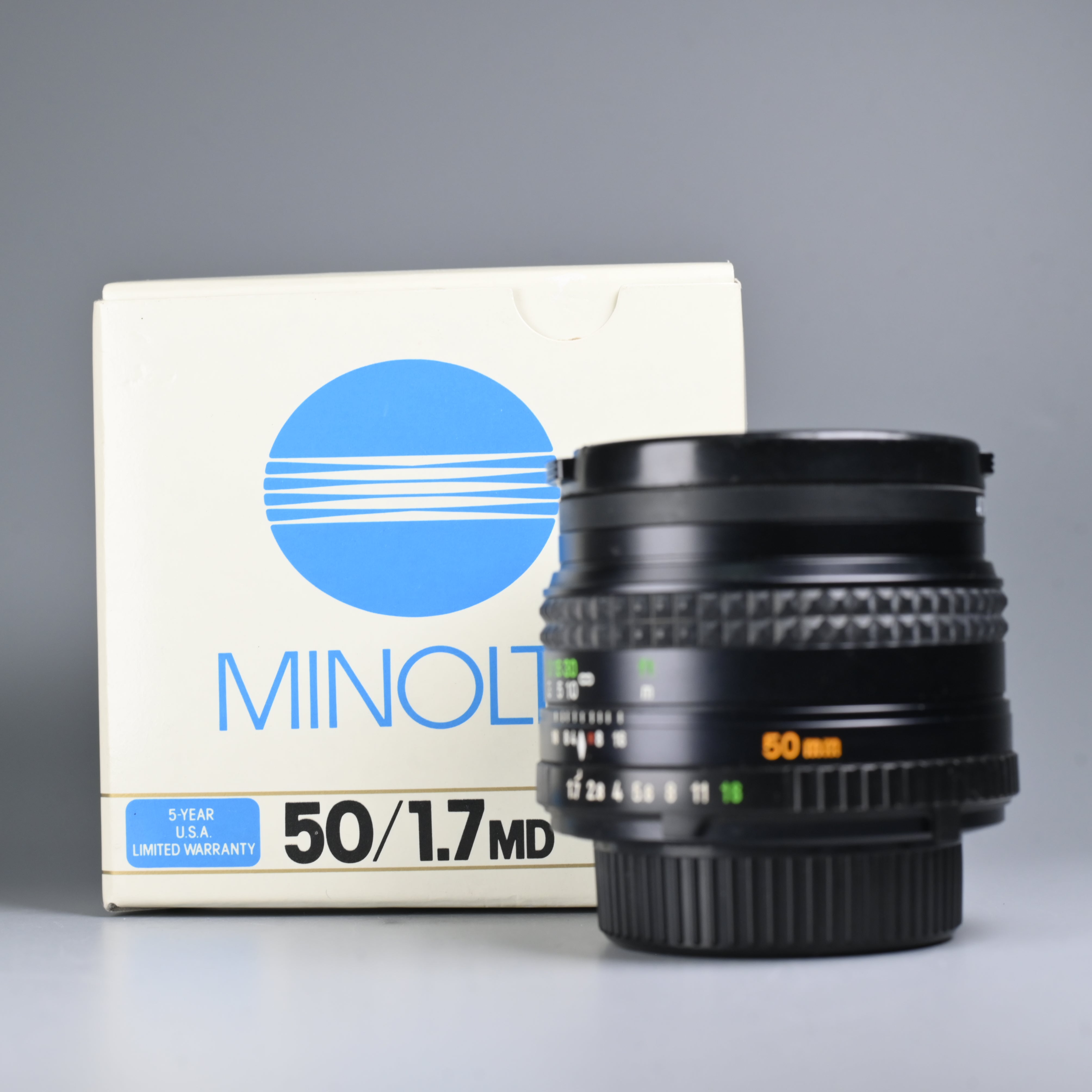 Minolta MD 50mm F1.7 Lens (with Box) – SHOWA