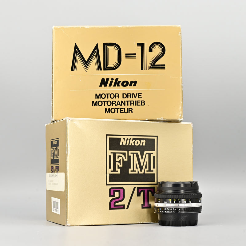 Nikon FM2/T + MD12 Motor +Ais 50mm F1.8 Set.