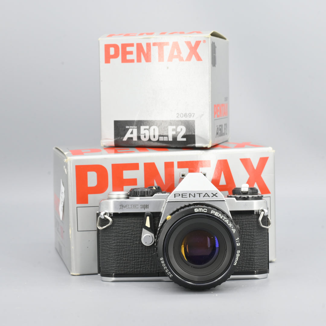 Pentax ME Super + SMC Pentax-A 50mm F2 Lens [Box Set]