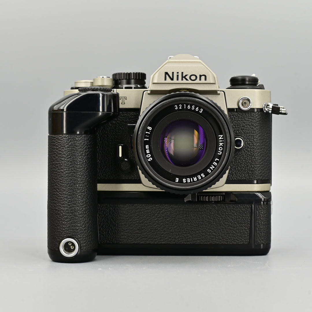 Nikon FM2/T + MD12 Motor +Ais 50mm F1.8 Set.