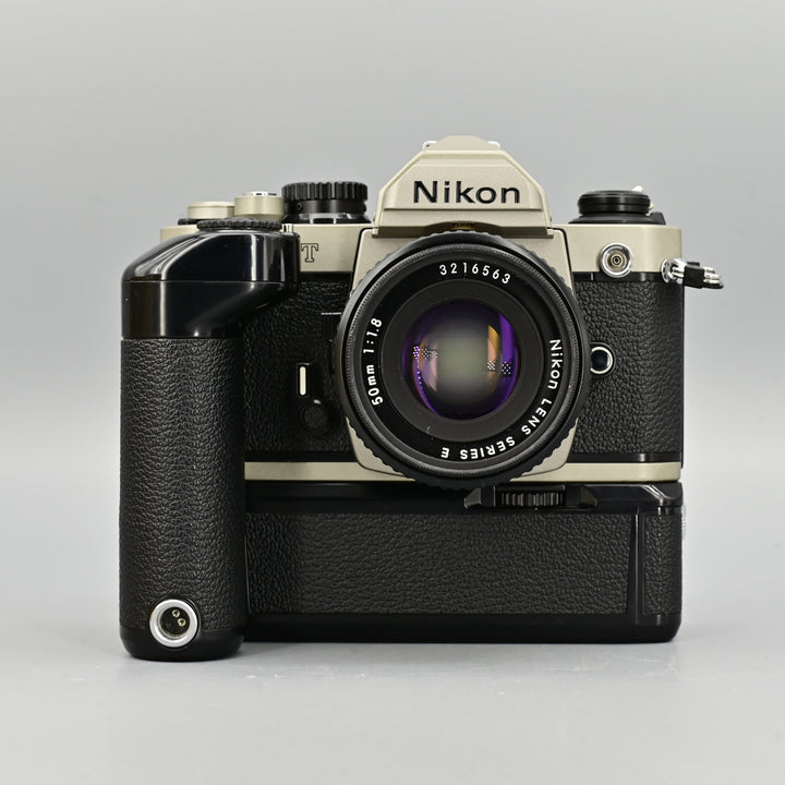 Nikon FM2/T + MD12 Motor +Ais 50mm F1.8 Set.