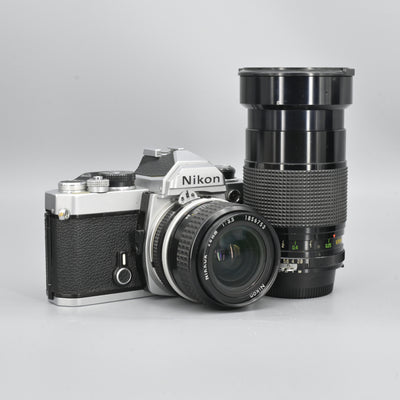 Nikon FM + Nikkor Ai 28mm F3.5 Lens + Vivitar 28-90 F2.8-3.5 Zoom Lens