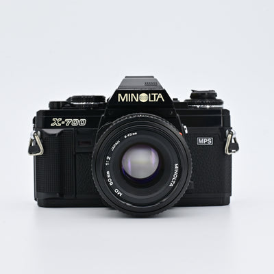 Minolta X700 Black + MD 50mm F2 Lens