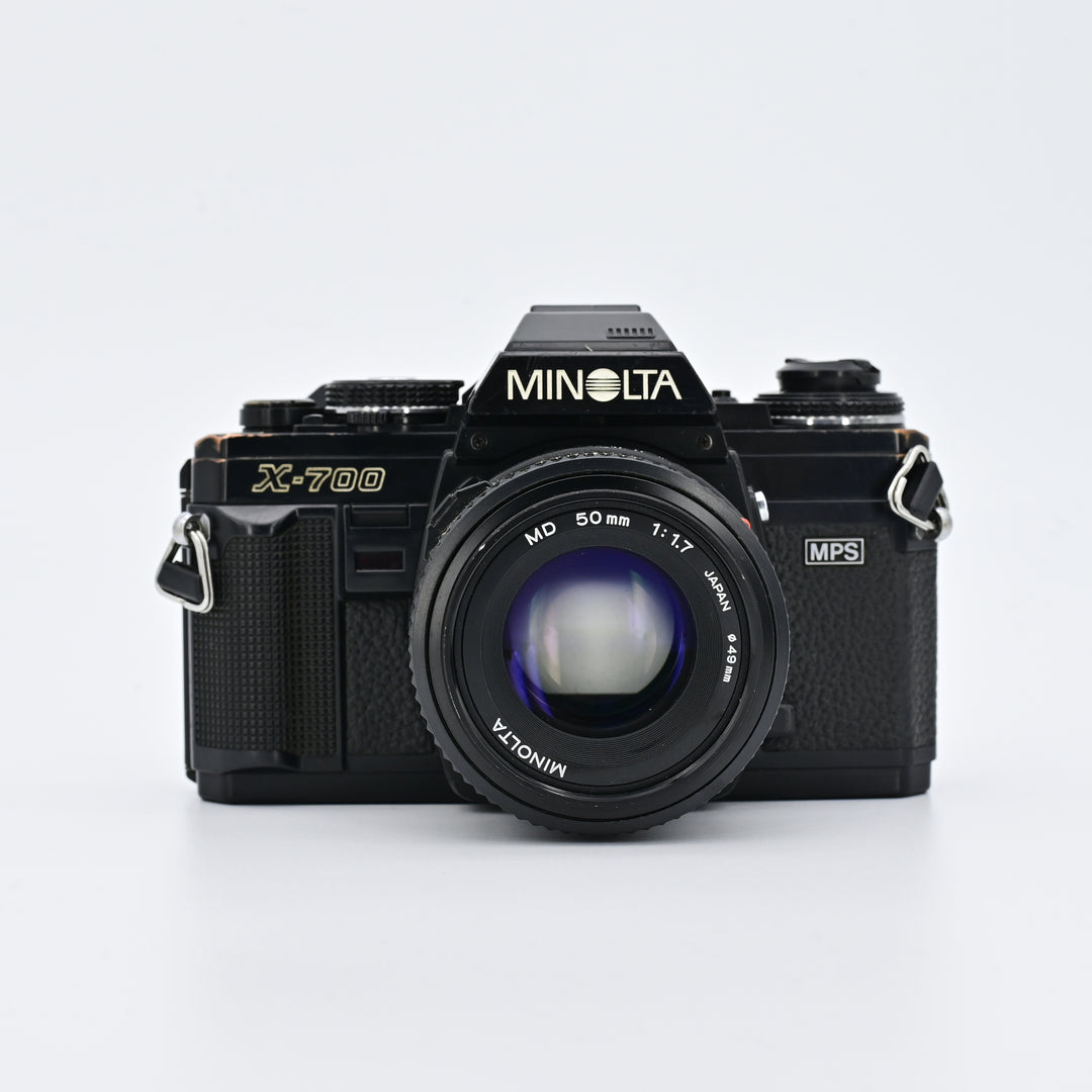 Minolta X700 Black + MD 50mm F1.7 Lens